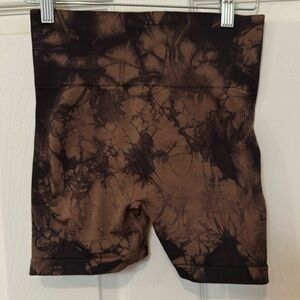 Black and Brown Tie-Dye Shorts
